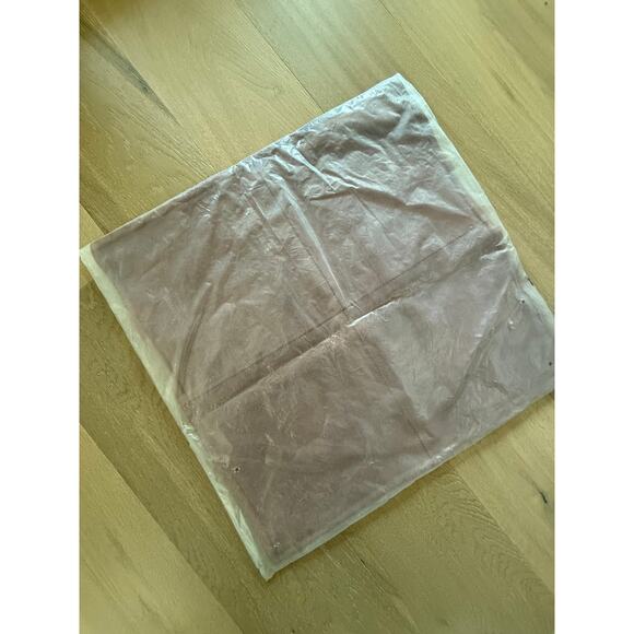 New Pottery Barn Pieced Suede Rosewood Pillow Cover 20